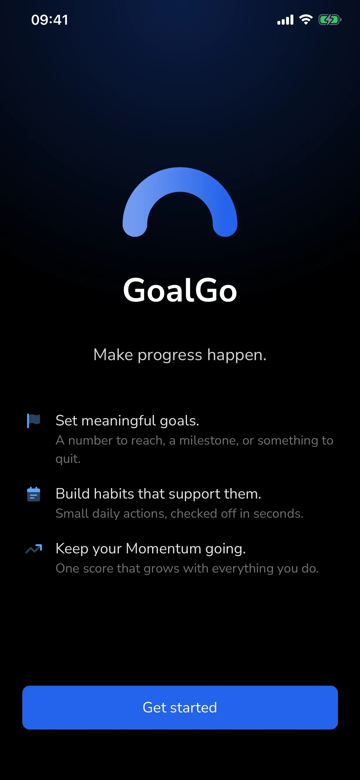 GoalGo guided setup