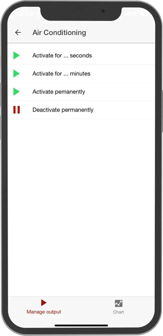 XControl app screen