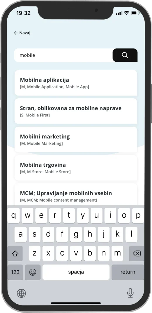 iProm Slovar app screen