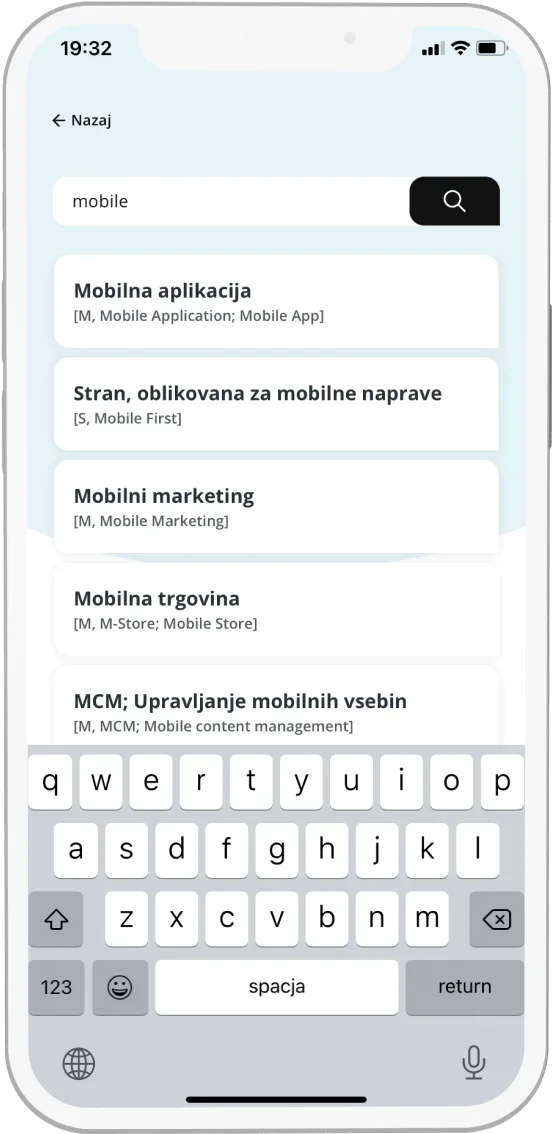 iProm Slovar app screen