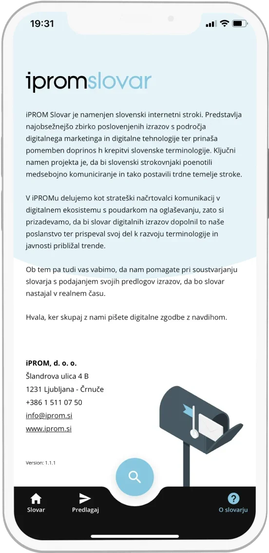 iProm Slovar app screen