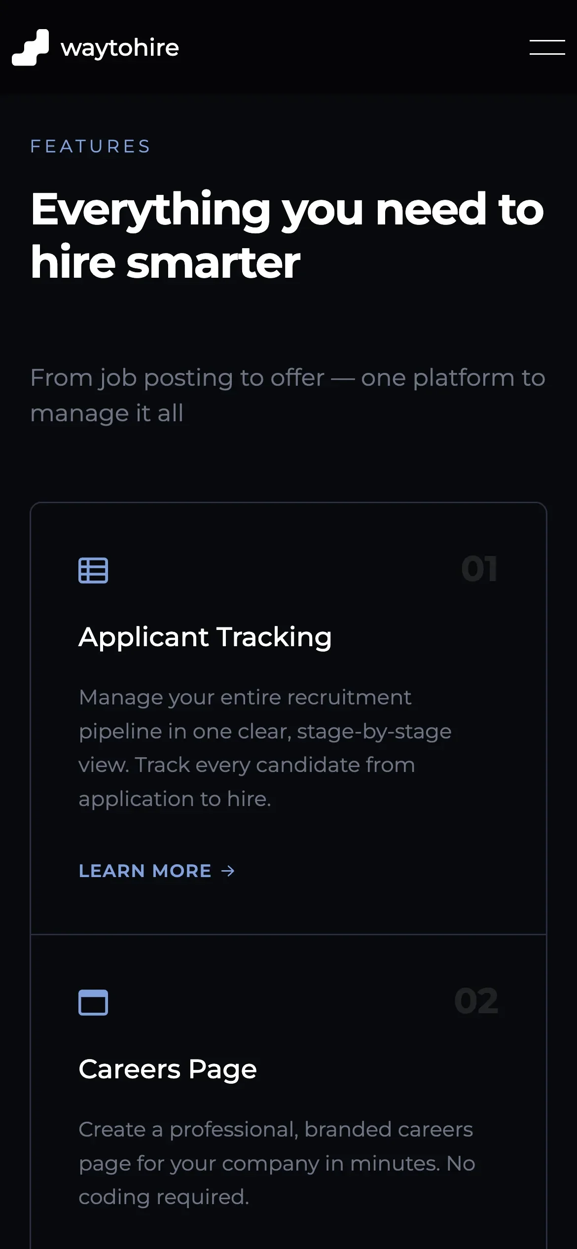 waytohire on an iPhone