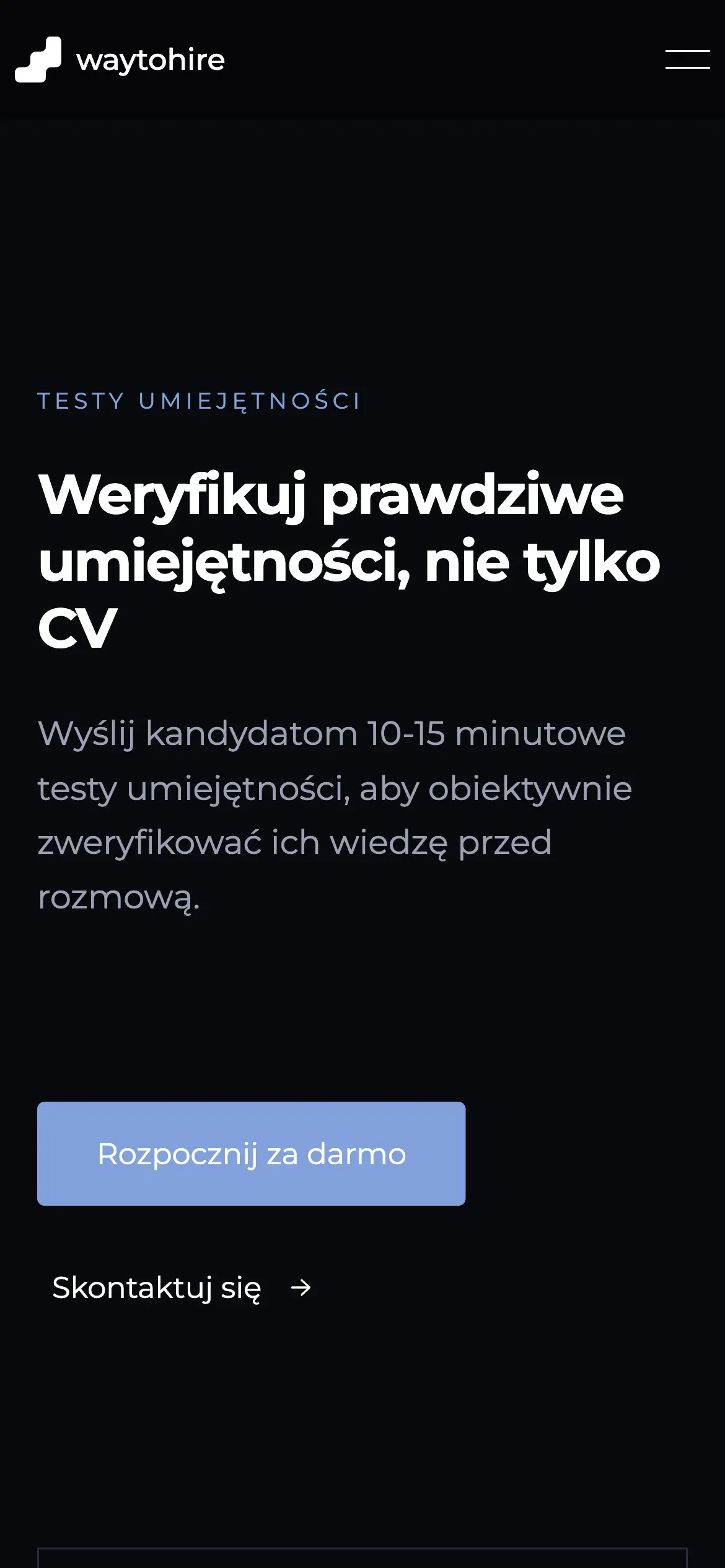 waytohire on an iPhone