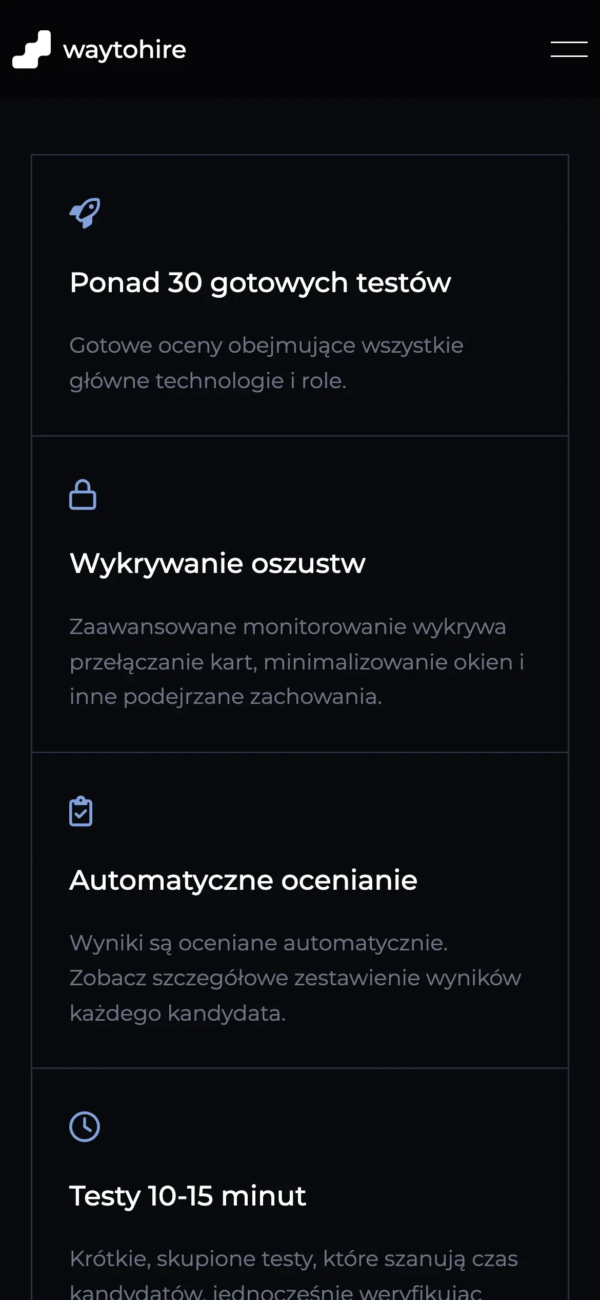 waytohire on an iPhone
